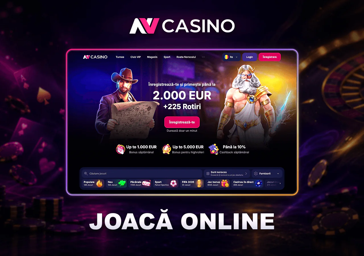 Bonus de bun venit si lobby NV Casino Romania